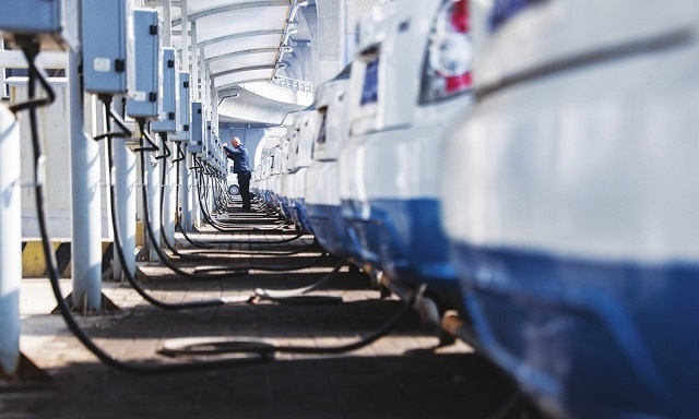 Một trạm sạc NEV ở tỉnh Sơn Tây, Trung Quốc.