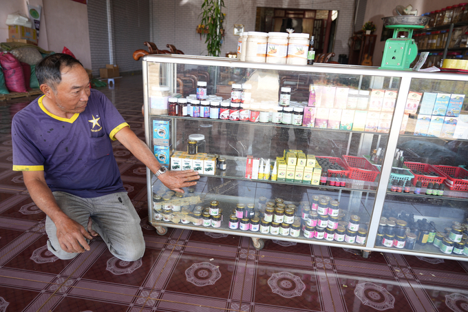 Các sản phẩm được chế biến từ nghệ bọ cạp của HTX dược liệu An Phúc Khang.