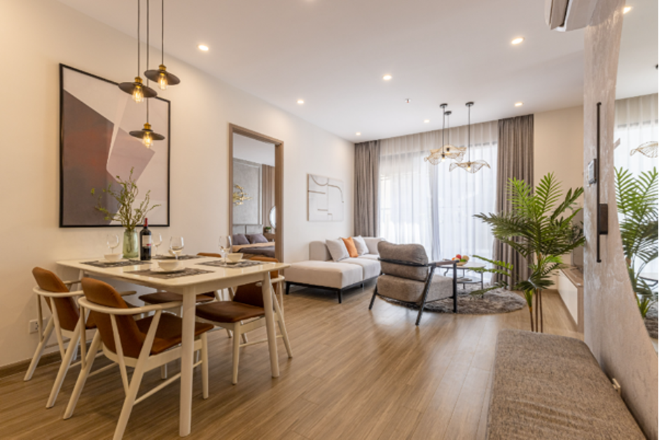 Căn hộ 3 phòng ngủ tại The Sakura nối liền không gian sống trong - ngoài, đưa thiên nhiên vào trong mái ấm.