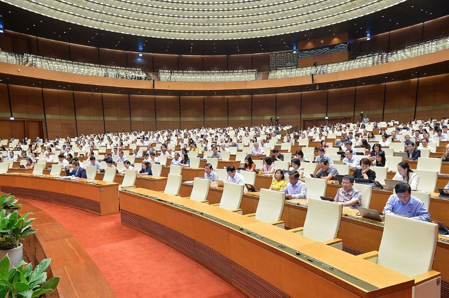 Dự án Luật Hợp tác xã (sửa đổi) được Quốc hội xem xét tại phiên họp toàn thể diễn ra tại hội trường vào chiều 25/5.