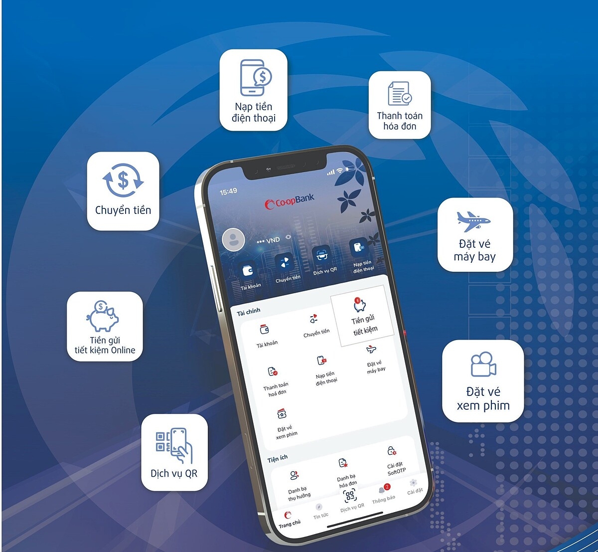 “Giao dịch không tiền mặt cùng Co-opBank Mobile Banking”. &lpar;Ảnh minh họa&rpar;