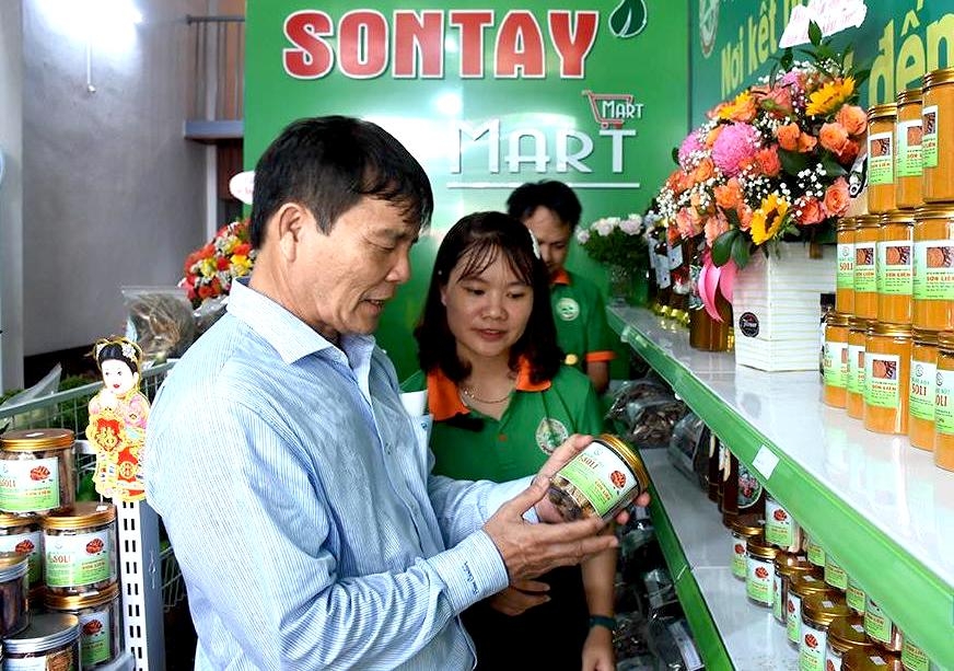 Sản phẩm của HTX Nông nghiệp và Dịch vụ Sơn Liên đang được tiêu thụ rộng rãi trên thị trường.