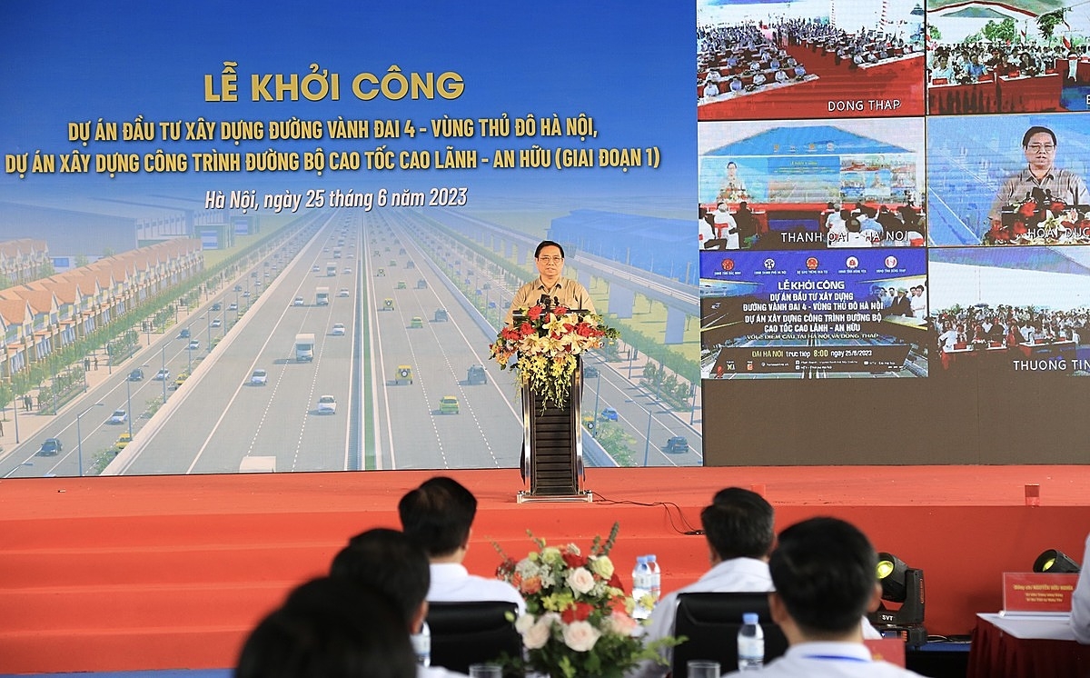 Thủ tướng Phạm Minh Chính phát biểu tại lễ khởi công.