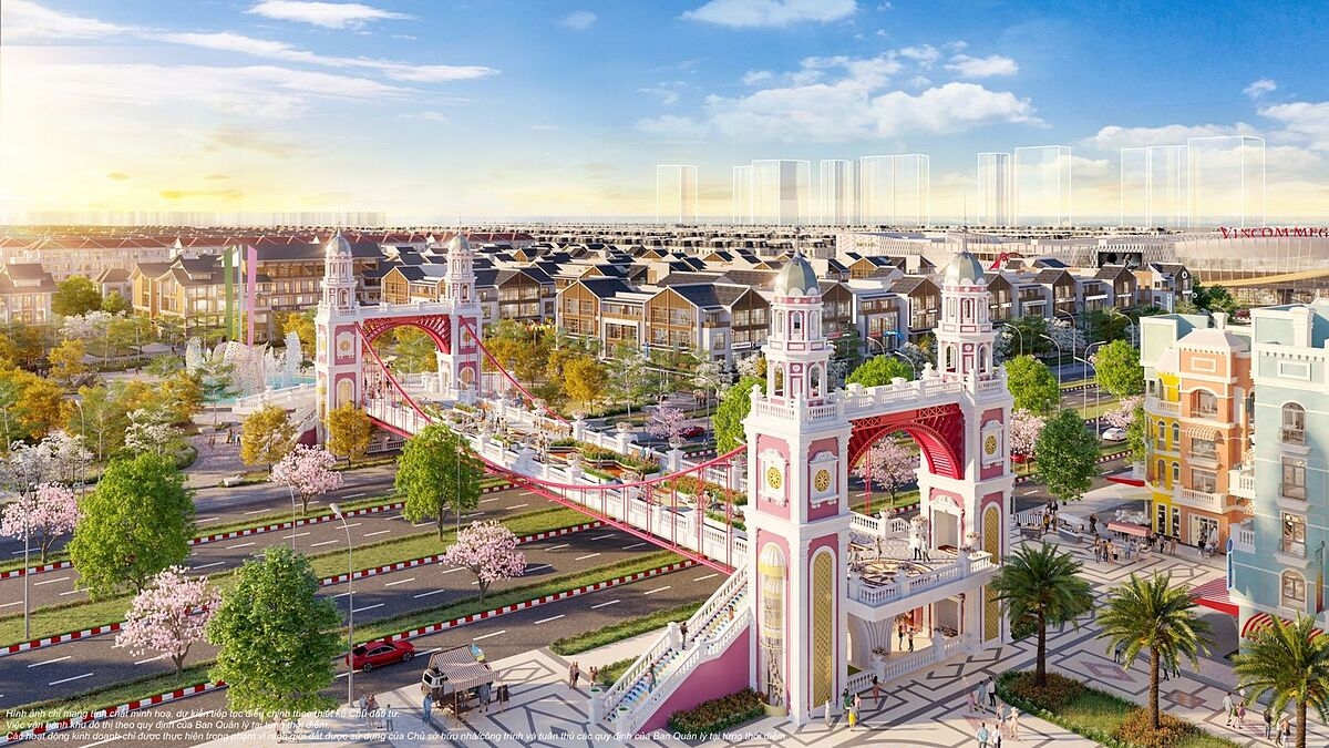 Cây cầu Đông – Tây kết nối 2 phân khu – 2 miền văn hoá Ý Hàn“du hành” chỉ trong vài bước chân.