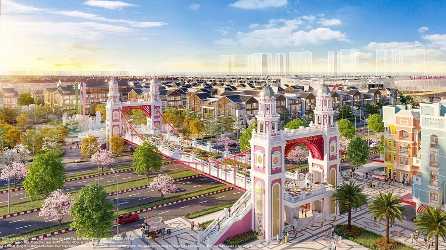 Cây cầu Đông – Tây kết nối 2 phân khu – 2 miền văn hoá Ý Hàn“du hành” chỉ trong vài bước chân.