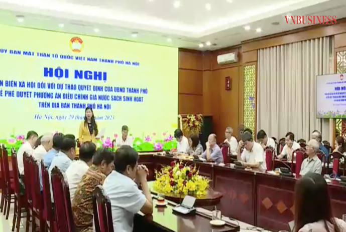 Hội nghị phản biện xã hội đối với Dự thảo Quyết định của UBND TP. Hà Nội về phê duyệt phương án điều chỉnh giá nước sạch sinh hoạt trên địa bàn TP.Hà Nội.