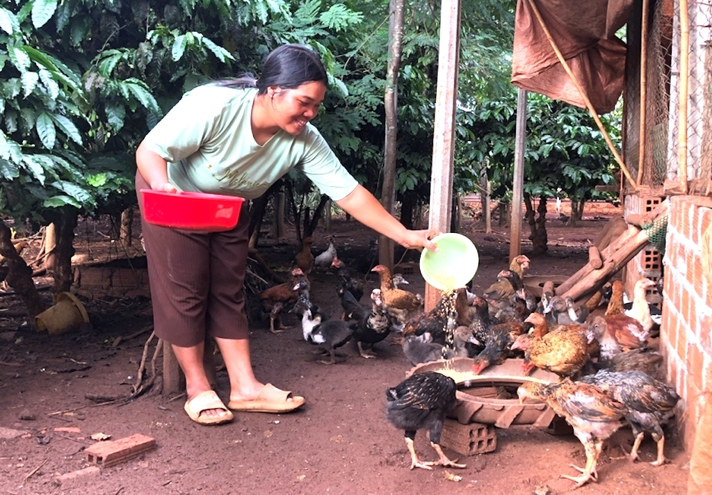 Tín hữu Tin lành ở các buôn làng trong xã A Dơk ngày càng chăm chỉ làm ăn.