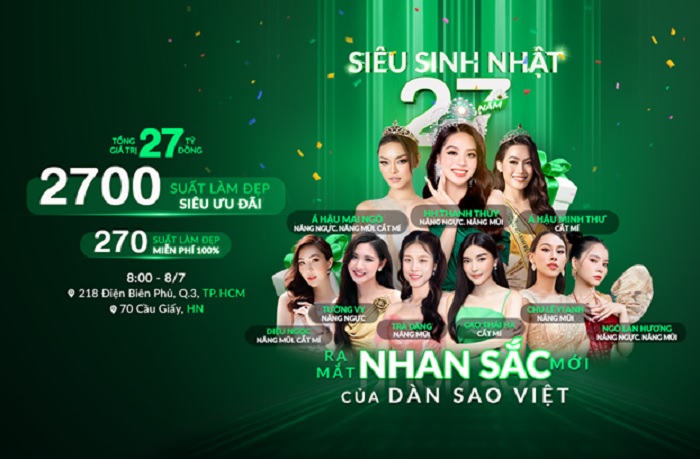 Thu Cúc dành tặng 2.700 suất siêu ưu đãi tới chị em tại sự kiện sinh nhật.