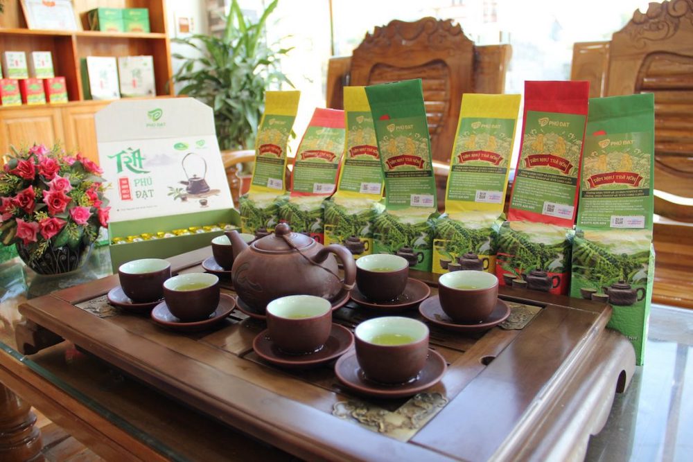 Sản phẩm chè của HTX Nông sản Phú Đạt phân phối đến nhiều tỉnh thành trong cả nước.