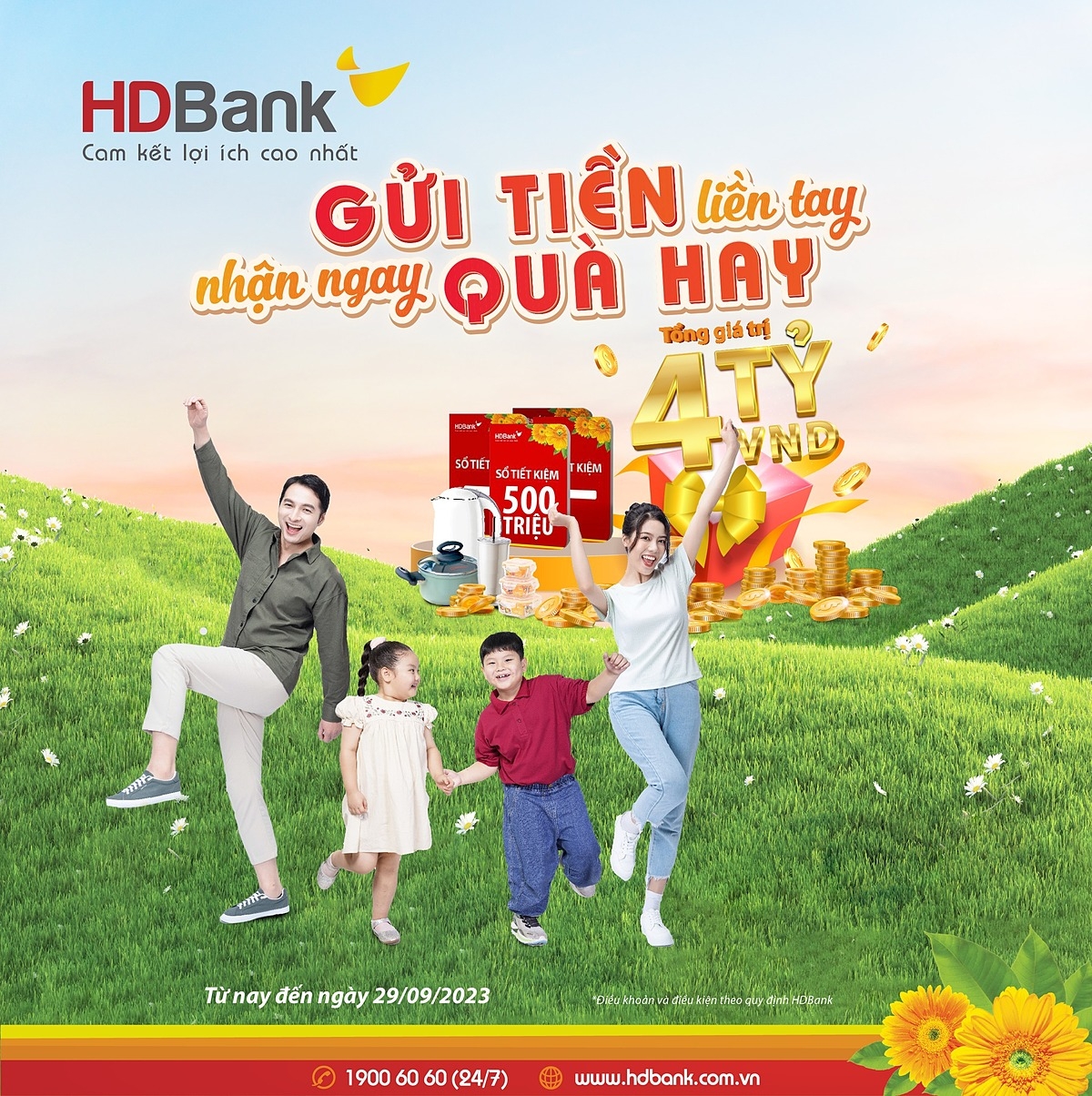 HDBank “ướp lạnh” nắng hè với BST quà tặng gần 4 tỷ đồng cho khách hàng gửi tiết kiệm.