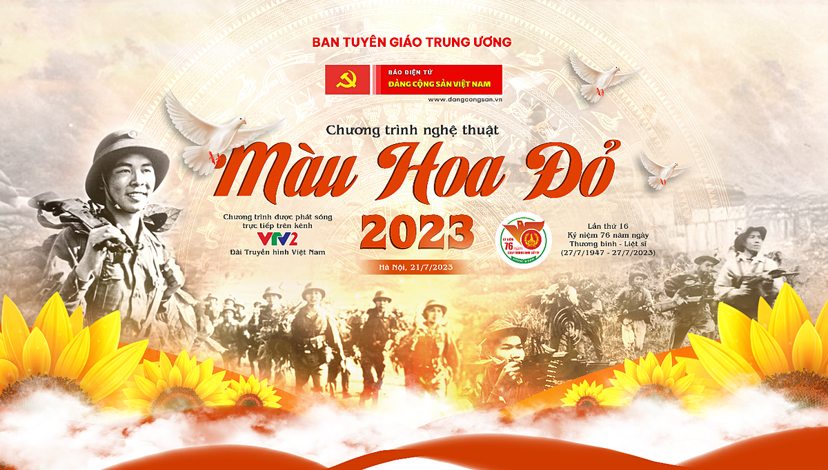 Hướng tới kỷ niệm 76 năm Ngày Thương binh – Liệt sĩ &lpar;27/7/1947 – 27/7/2023&rpar;, được sự chỉ đạo của Ban tuyên giáo Trung ương, Báo điện tử Đảng Cộng sản Việt Nam tiếp tục thực hiện hành trình 16 năm “Màu hoa đỏ”.