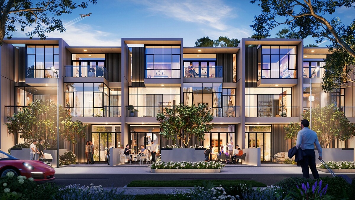 Một trong những mẫu thiết kế thể hiện vẻ đẹp mạnh mẽ và phóng khoáng, đáp ứng đa dạng nhu cầu an cư lẫn đầu tư, kinh doanh của gia chủ. Ảnh: Mẫu nhà LK8, phân khu Diamond Parkview.