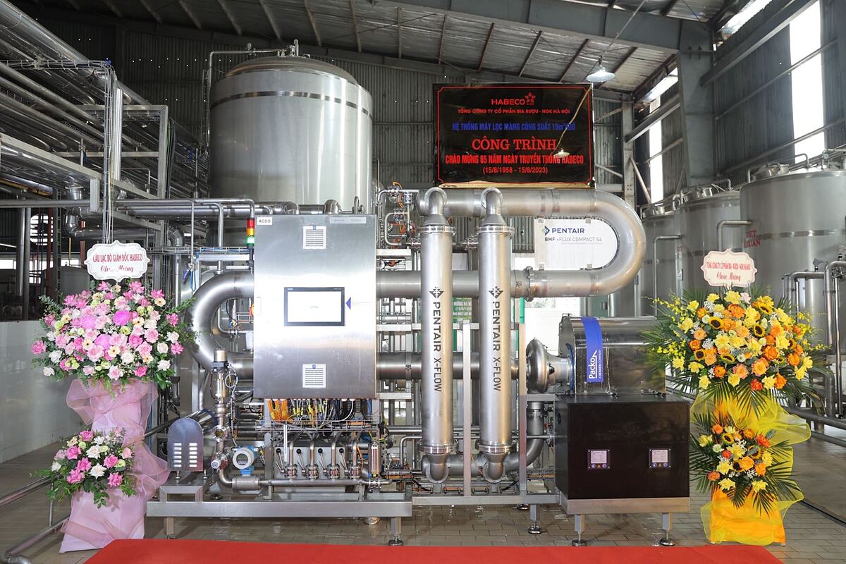 Đây là công trình đầu tiên trong hệ thống HABECO gắn biển Công trình chào mừng 65 năm ngày truyền thống HABECO &lpar;15/8/1958 – 15/8/2023&rpar;.