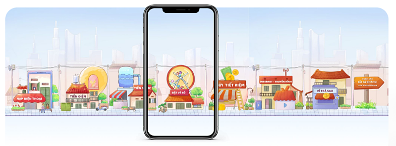 Được thiết kế theo triết lý Life UI, tính năng Phố Chợ trong Viettel Money 6.8 giúp người dùng không lạc lối giữa vô vàn gian hàng trong ứng dụng.