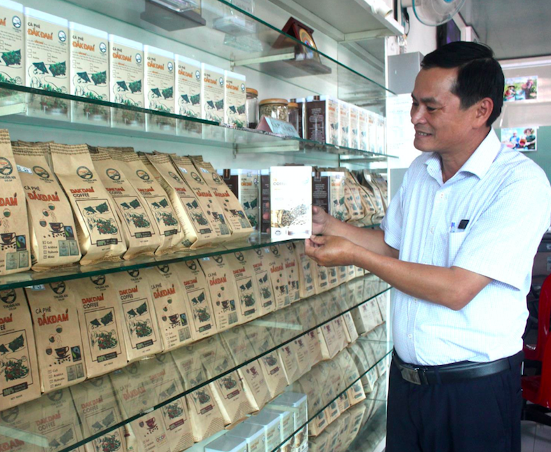 Sản phẩm cà phê của HTX Công bằng Thuận An.