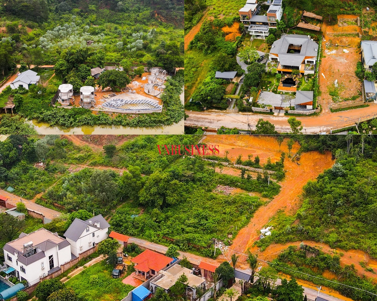 Các lô đất xung quanh khu vực hồ Đồng Đò đã xây dựng và đang được phân lô chuẩn bị cho xây dựng.