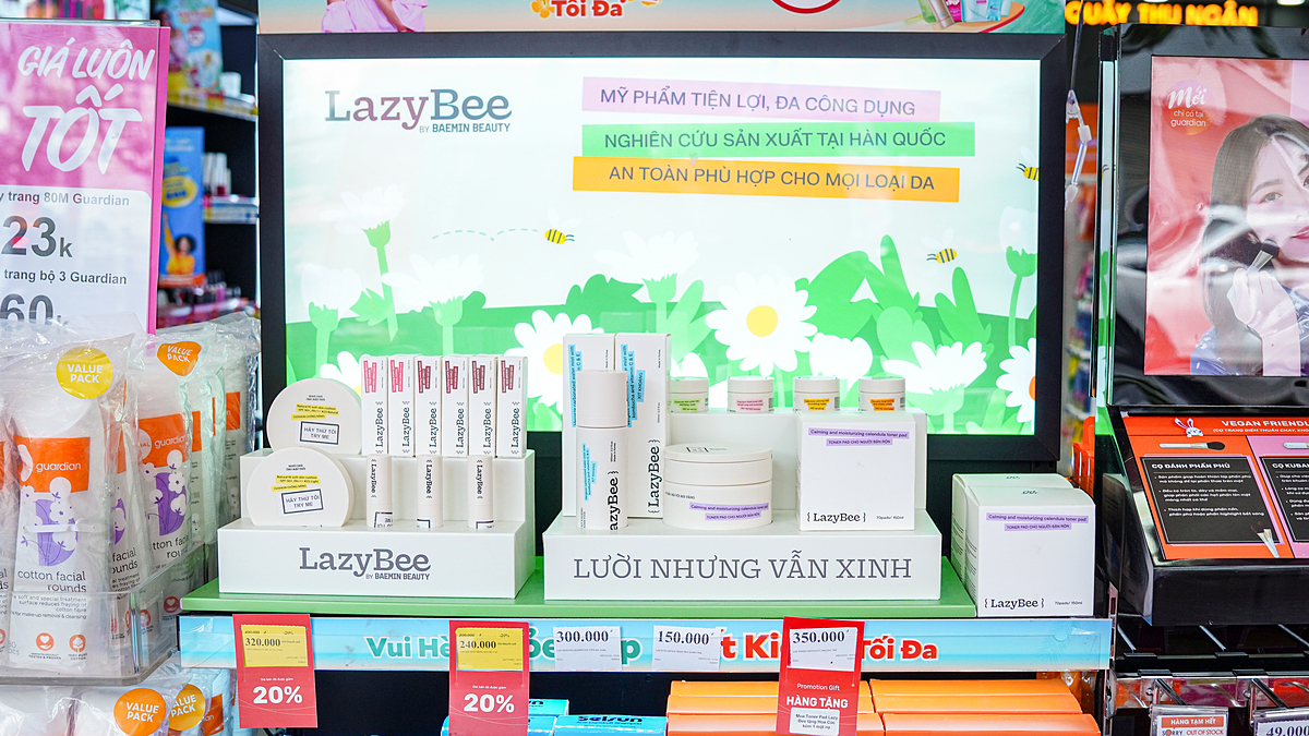 Lazy Bee đang có mặt tại 76 cửa hàng Guardian trên phạm vi toàn quốc.