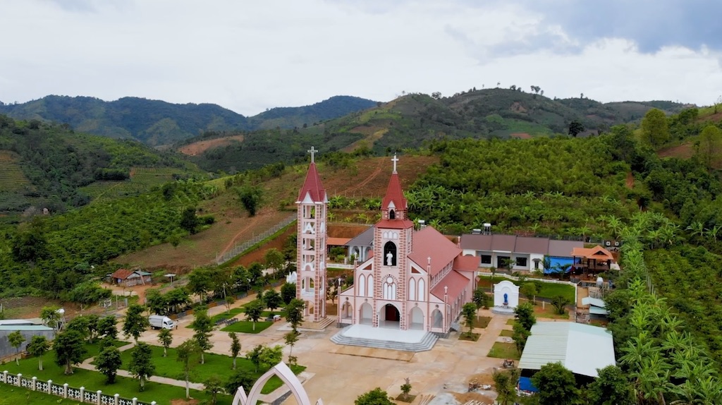 Một nhà thờ Công giáo ở huyện Đắk Hà.