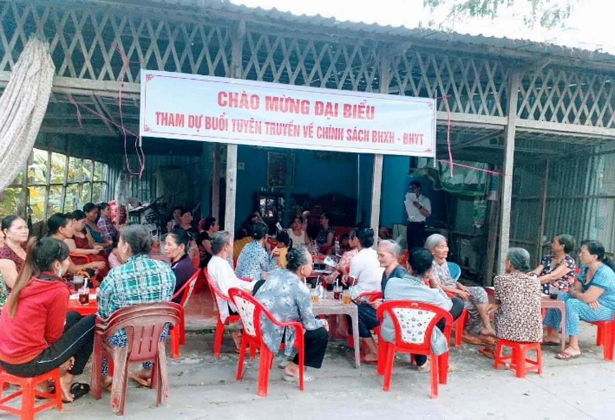 Hiệu quả của mô hình Ngày hội truyền thông giúp huyện Chợ Mới duy trì tỷ lệ bao phủ BHXH cao.