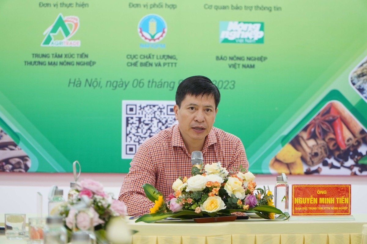 Ông Nguyễn Minh Tiến - Giám đốc Trung tâm Xúc tiến Thương mại nông nghiệp nói về lý do mời các doanh nghiệp nông sản Trung Quốc sang dự hội chợ triển lãm.