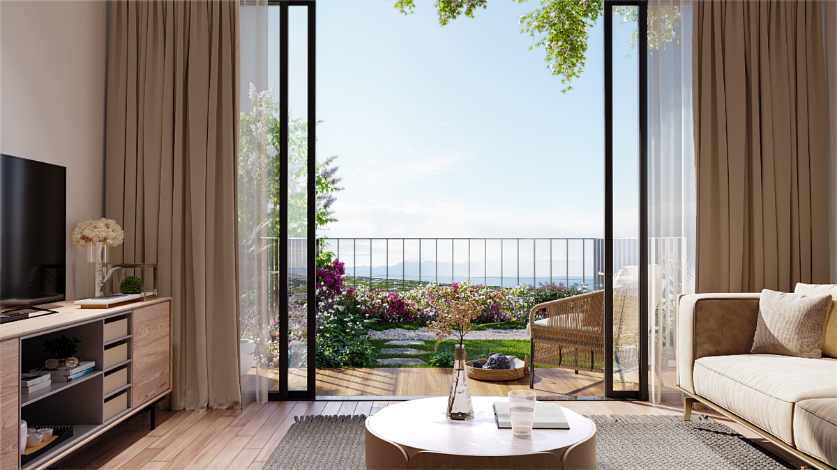 Central Park Residences có gần 90% số căn hộ sở hữu sân vườn trên không riêng.