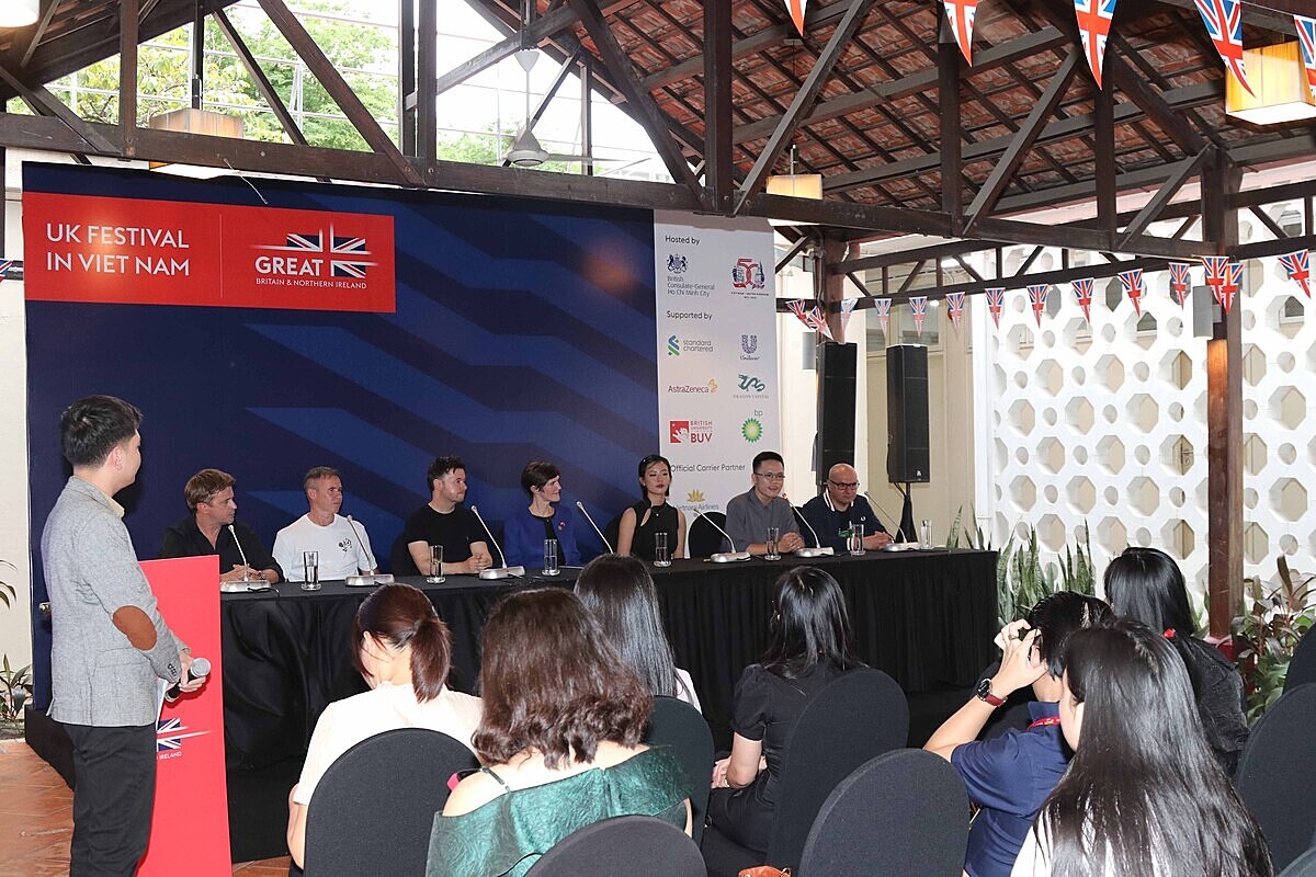Quang cảnh buổi họp báo công bố tổ chức Lễ hội Vương quốc Anh diễn ra vào ngày 16/9 tại TP.HCM.