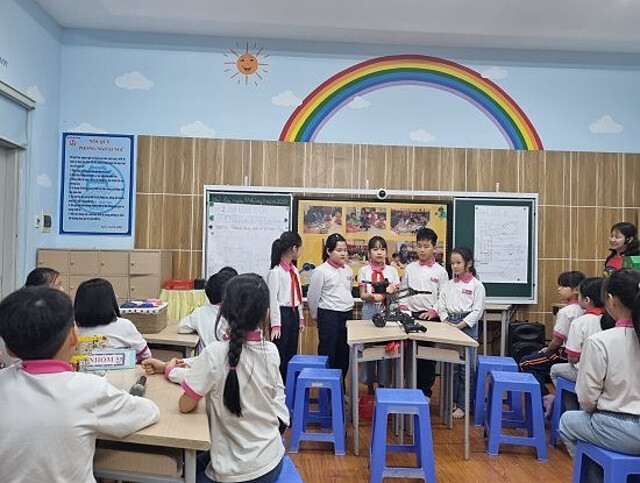 Mô hình lớp học thông minh tại trường tiểu học Lê Văn Tám.