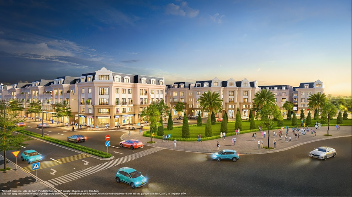 Shophouse được thiết kế bài bản, quy hoạch hợp lý trên các trục đường lớn đáp ứng khả năng kinh doanh đa dạng.