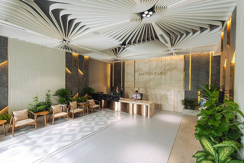 Sảnh đón khách sạn 5 sao tại Haven Park.