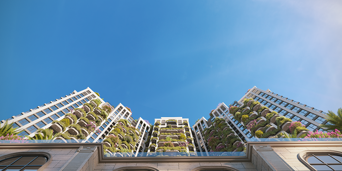 Thiết kế hình cánh buồm đặc biệt của Central Park Residences.