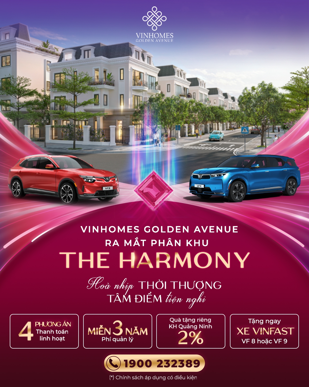 Sở hữu ngay The Harmony với chính sách bán hàng hấp dẫn cùng 4 phương án thanh toán linh hoạt.