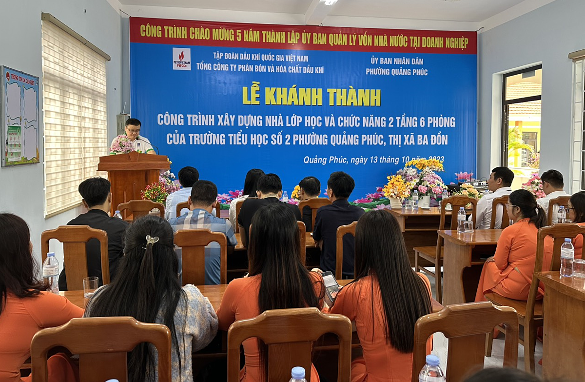 Toàn cảnh buổi lễ khánh thành công trình.