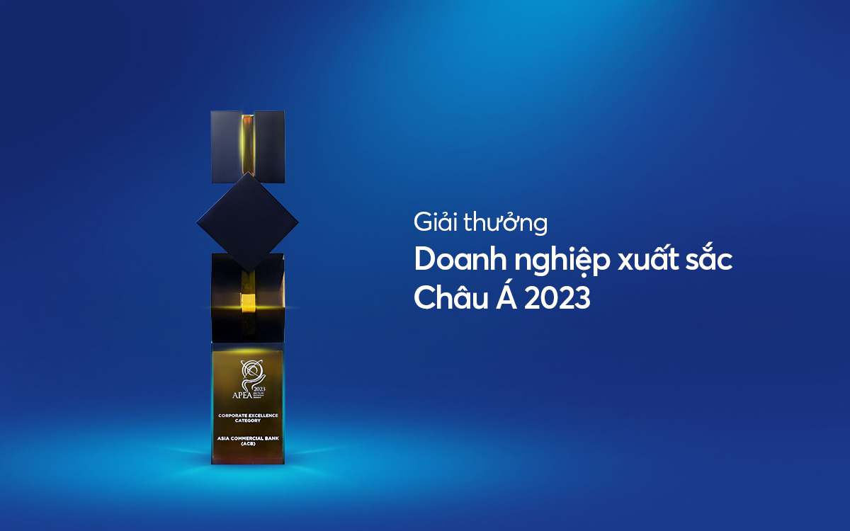 ACB đạt giải thường Doanh nghiệp xuất sắc Châu Á 2023.