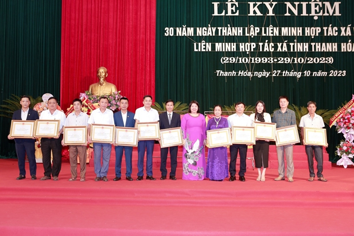 Liên minh HTX tỉnh Thanh Hóa tổ chức lễ kỷ niệm 30 năm ngày thành lập.
