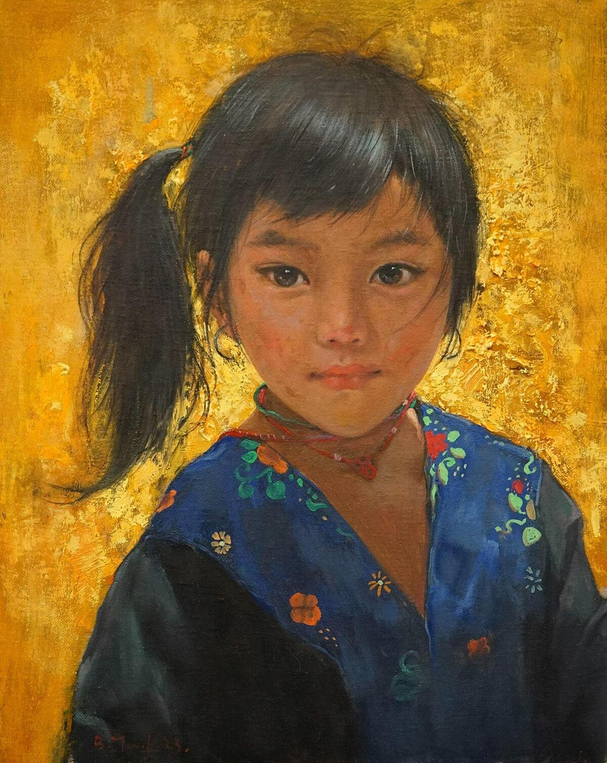 Bằng bút pháp tả thực điêu luyện, các đối tượng trong tranh Bùi Văn Tuất hiện lên vô cùng sinh động và gần gũi, đặc biệt là hình ảnh về những đứa trẻ nơi vùng cao Đông Bắc.