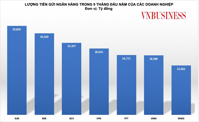 Nhiều doanh nghiệp có hàng chục nghìn tỷ đồng gửi ngân hàng.