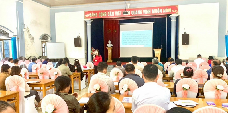 Hội nghị tuyên truyền, phổ biến, đối thoại chính sách, pháp luật BHXH, bảo hiểm y tế, bảo hiểm thất nghiệp tại huyện Tam Đường, tỉnh Lai Châu.