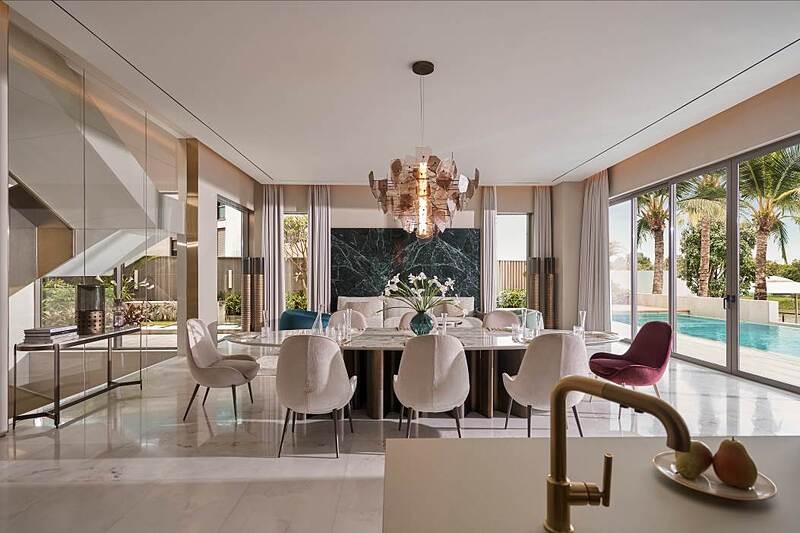 Khu bếp được thiết kế không gian mở tăng sự gắn kết gia đình.