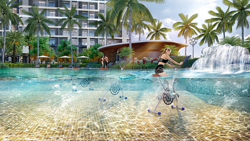 Chủ đầu tư của The Beverly đặc biệt nghiên cứu phương thức tập gym dưới nước để kiến tạo tiện ích độc đáo, đẳng cấp cho cư dân.