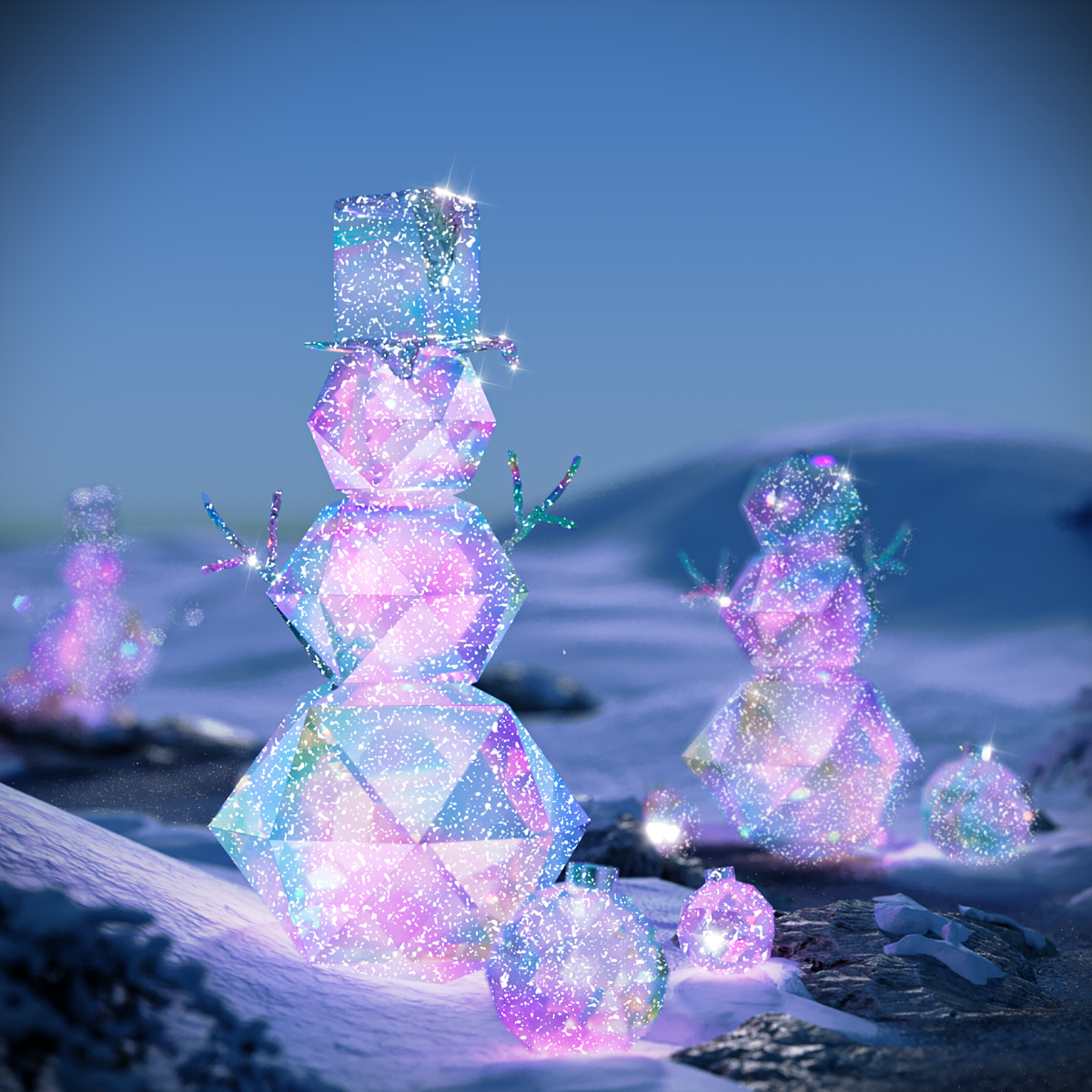 Người tuyết tại khu rừng pha lê hứa hẹn sẽ khiến các bạn trẻ, em nhỏ thích thú.