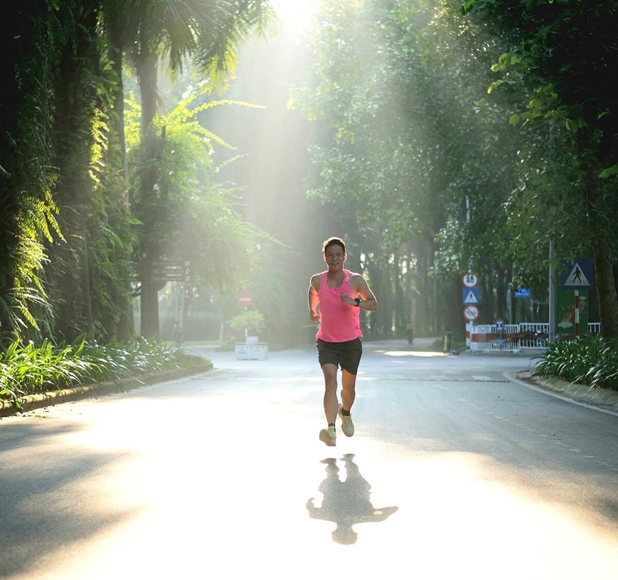 Anh Thành trên đường chạy. Ảnh: NVCC