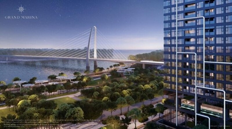 Vị trí độc tôn ven sông Sài Gòn đem đến tầm nhìn đắt giá cho các căn hộ hàng hiệu JW Marriott tại tòa Sea. Ảnh: Masterise Homes