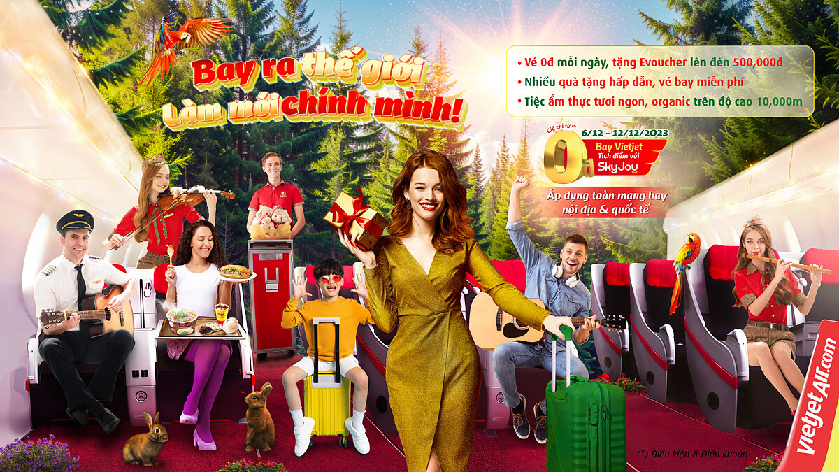 Từ ngày 15/12/2023, Vietjet tặng bạn lộc may mắn với evoucher bay đến 500.000 đồng &lpar;***&rpar; áp dụng cho lần bay tiếp theo, chi tiết tại evoucher.vietjetair.com.