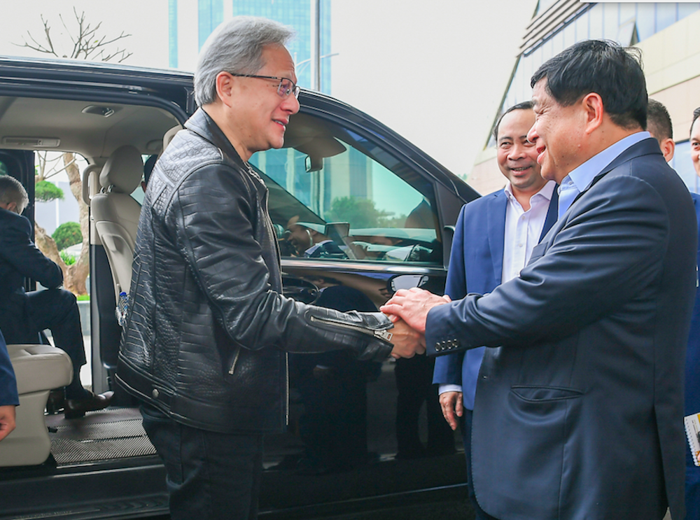 Bộ trưởng Bộ KH&ĐT Nguyễn Chí Dũng tiếp Chủ tịch Nvidia Jensen Huang.