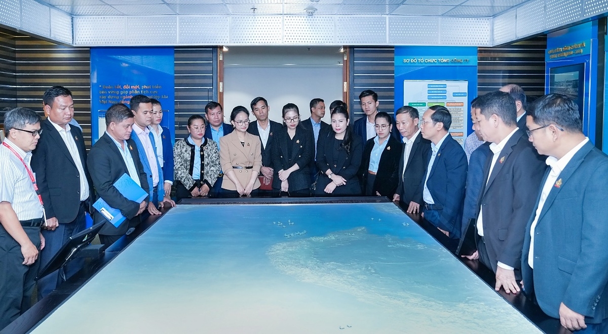 Giới thiệu hệ thống khí Việt Nam với Đoàn công tác.