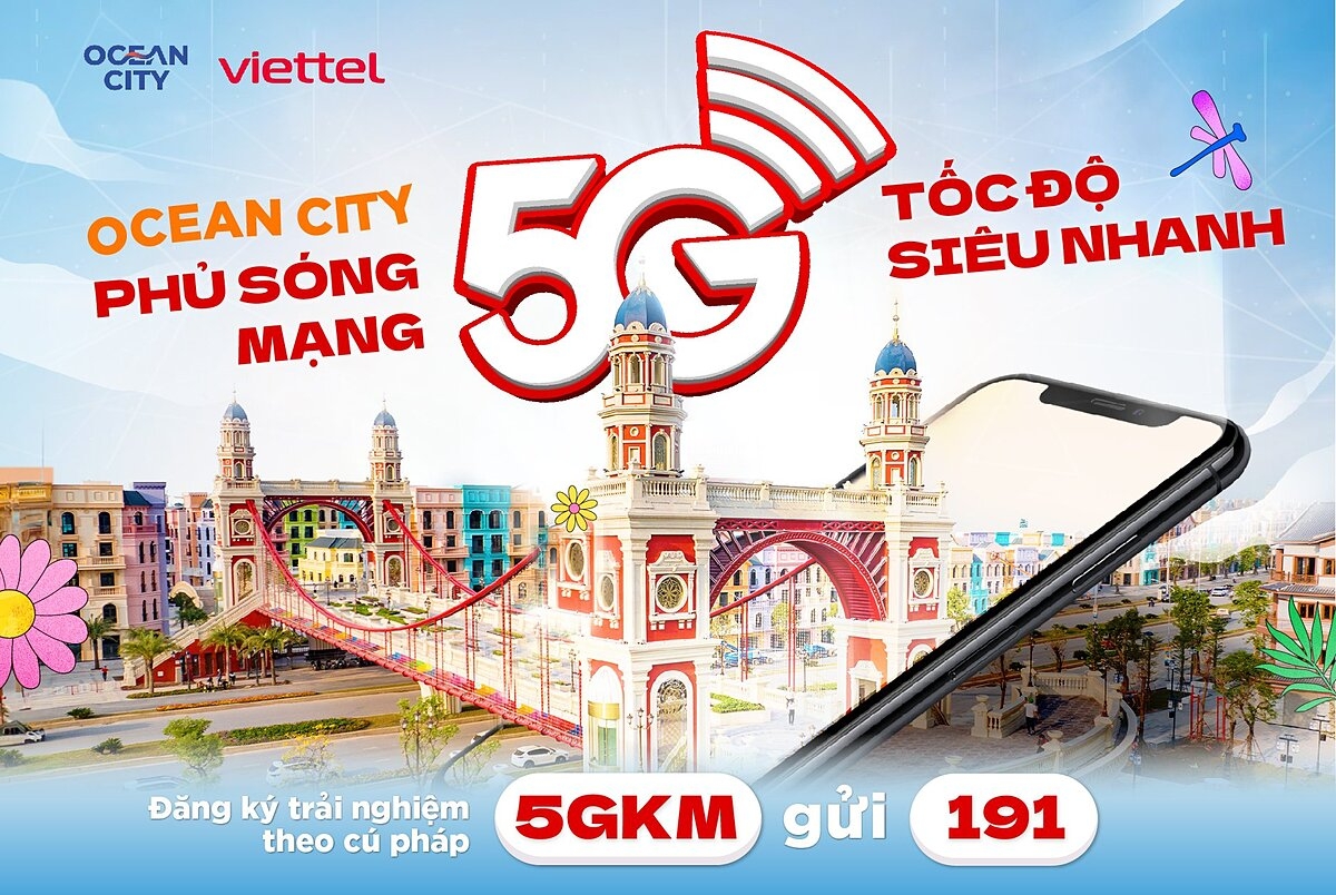 Cư dân và du khách có thể trải nghiệm mạng 5G tốc độ siêu nhanh chỉ với 1 tin nhắn.