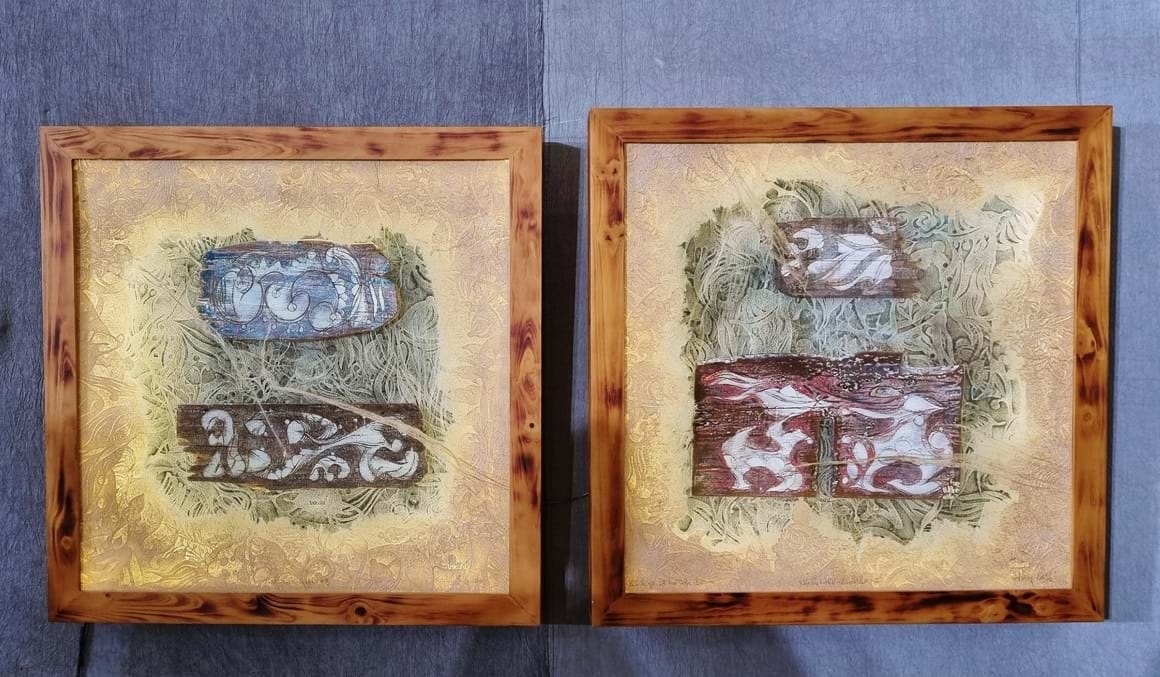 Tác phẩm được trưng bày trong triển lãm THẮM - Hành trình xây dựng một giá trị Việt mới.