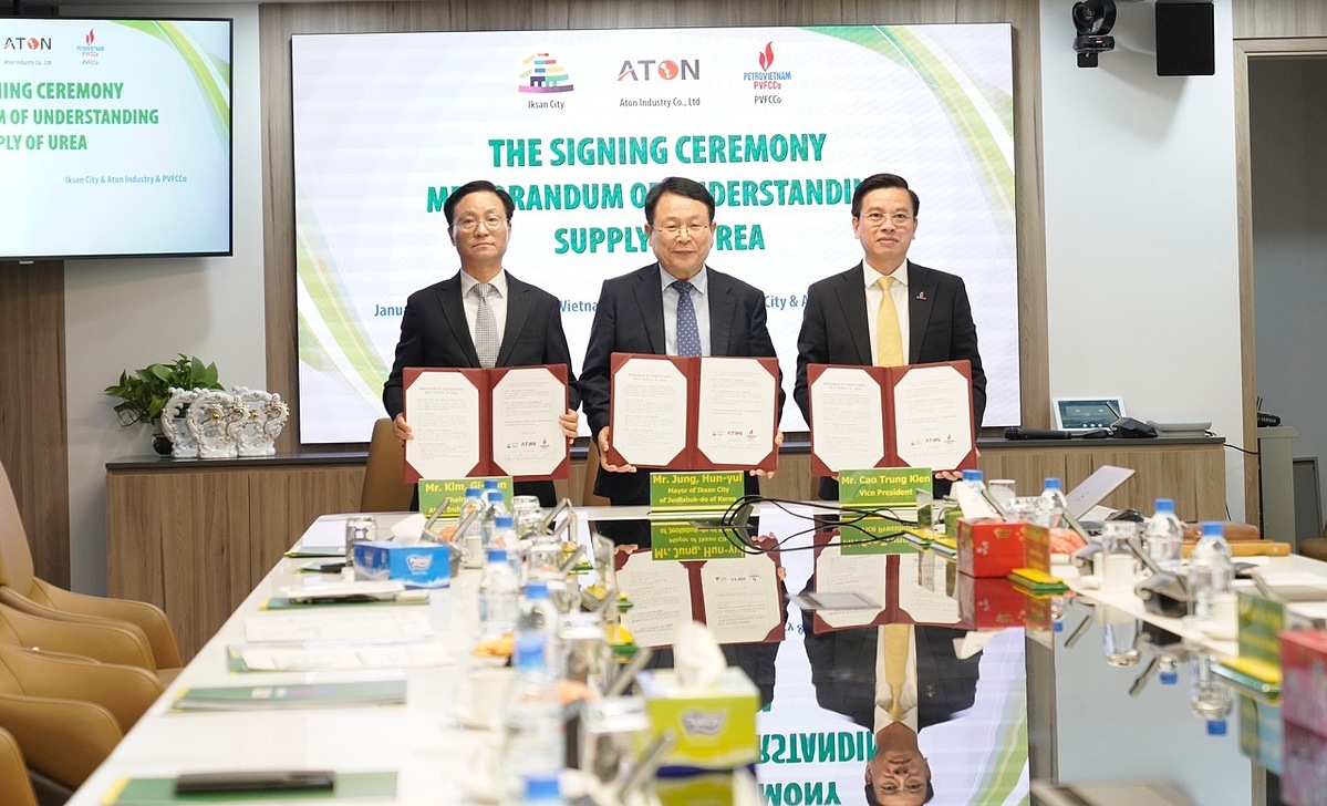 PVFCCo và đối tác Hàn Quốc ký Biên bản ghi nhớ về việc cung ứng Ure.