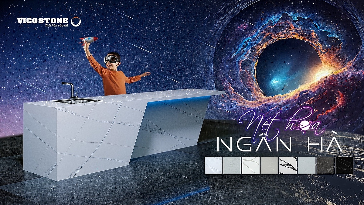 Bộ sưu tập VICOSTONE – Nét họa ngân hà lấy cảm hứng từ những khoảnh khắc tuyệt đẹp của vũ trụ.