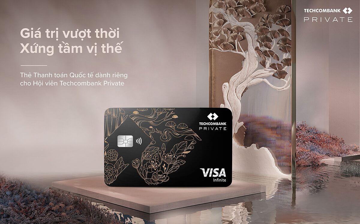 Thẻ thanh toán quốc tế Techcombank Private.